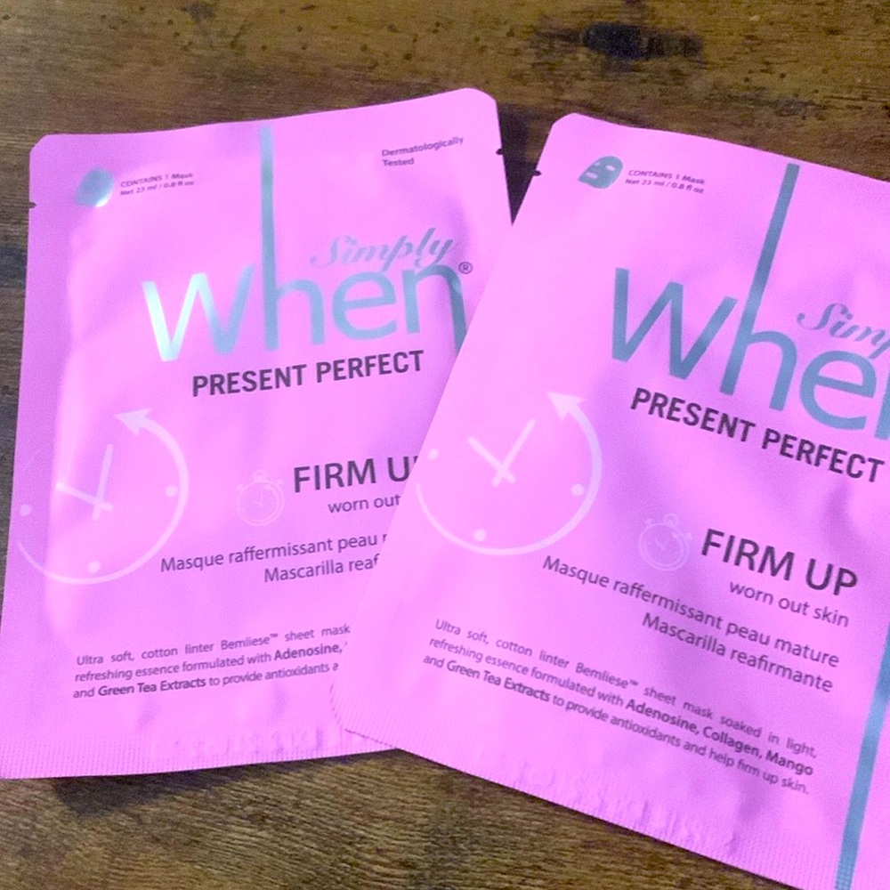 Simply When Firm Up face mask. Pack of 2. Sealed package.